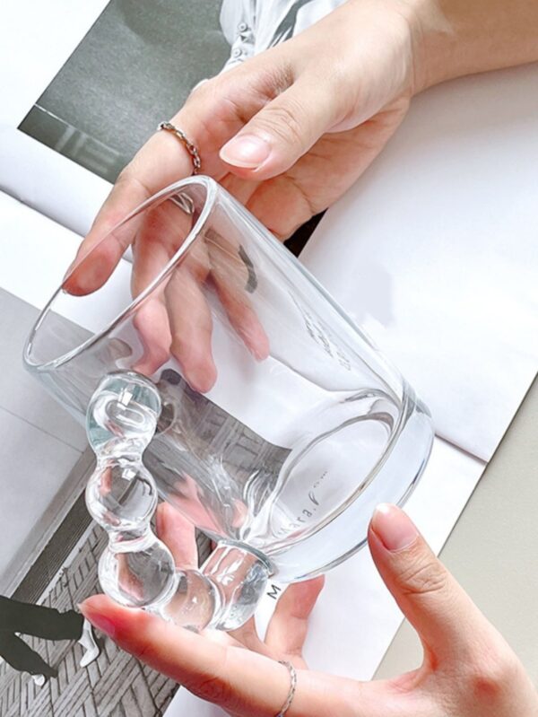 1pc Glass Mug, Simple Clear Work Office Mug